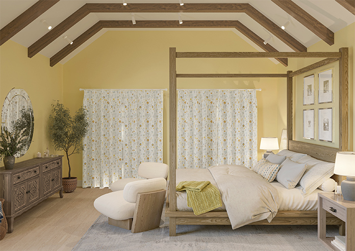 Floral Whimsy, Silver - Made to Measure Curtains - Image 15